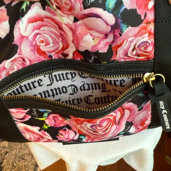 JUICY COUTURE BAG WEEKENDER‎ HAND BAG Pink with roses. - Picture 6 of 14
